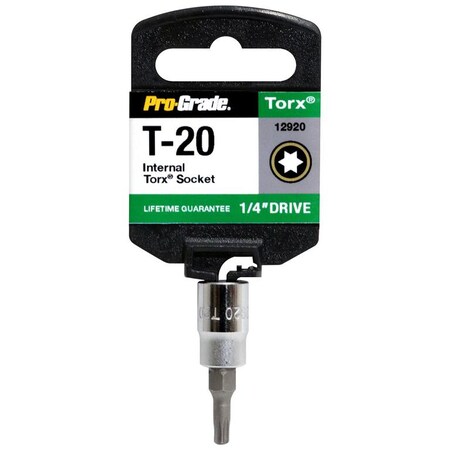 Pro-Grade Tools 1/4" Dr. T20 Internal Torx Socket 12920